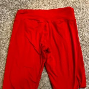 Red leggings